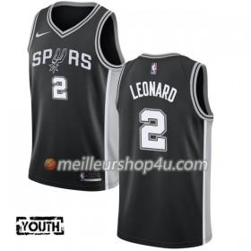 Maillot Basket Enfant San Antonio Spurs Kawhi Leonard 2 Nike 2017-18 Noir Swingman